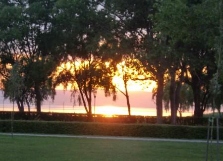 Sonnenuntergang vor der Pension